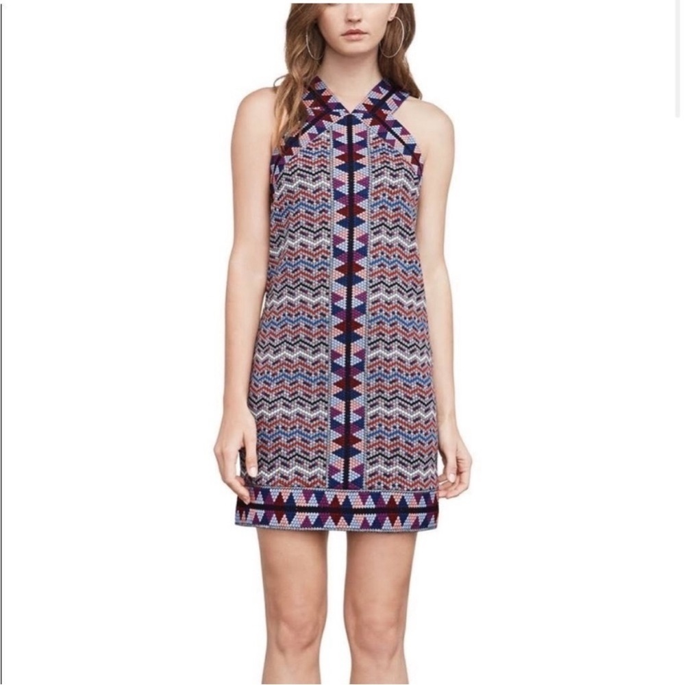 NWT $178 BCBG Max Azaria Jacquard Tesa Halter Dress M